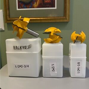 VALKYR Yellow Router Bit Set - 3-Piece Profile Cutter Set
